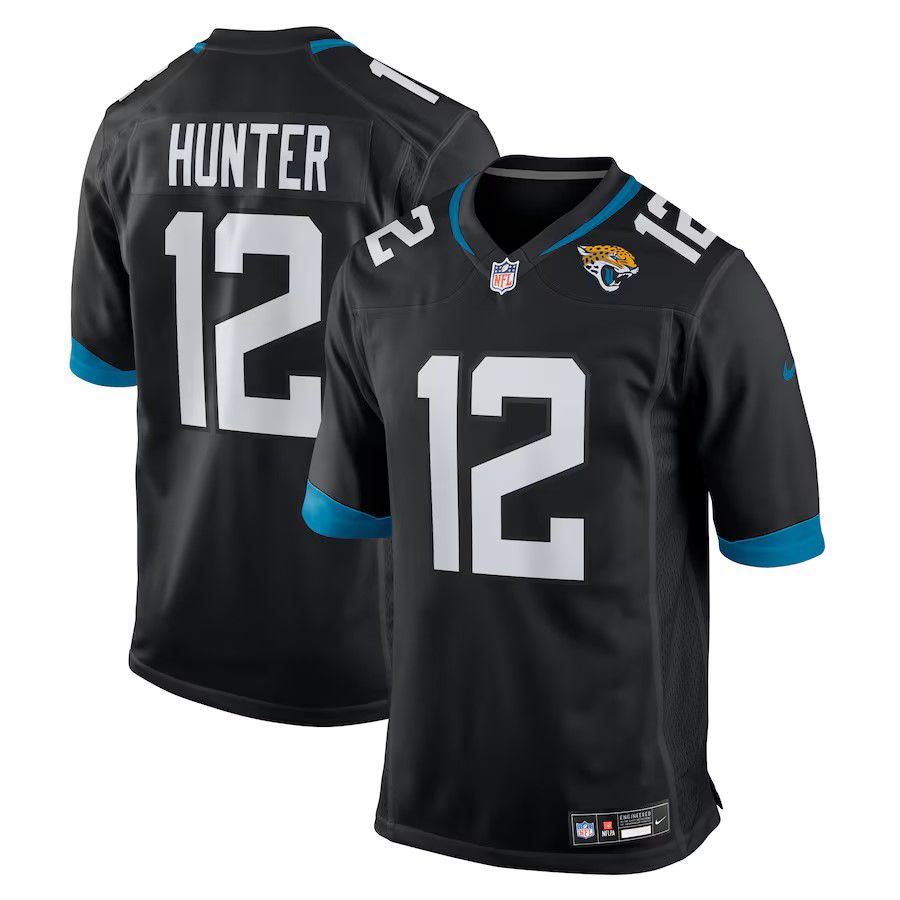 Men Jacksonville Jaguars #12 Travis Hunter Black Nike 2025 NFL Draft First Round Pick Game Jersey->jacksonville jaguars->NFL Jersey